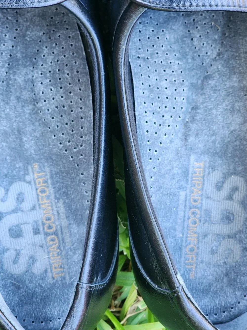SAS Simplify Shoes Women's Tripad Comfort Foot Bed USA Black Leather Size 8.5
